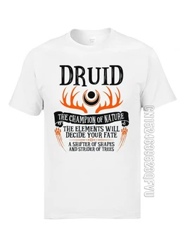 Семейная футболка, Абсолютно новая Мужская футболка из чистого хлопка с круглым вырезом и принтом на коротком рукаве, футболки Wrath of Nature Druid