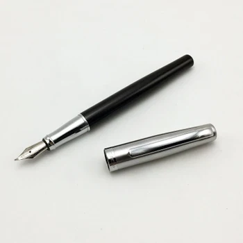 Duke 209, каллиграфия с изогнутым пером, черная и серебристая металлическая авторучка, классическая ручка для письма