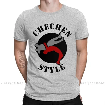 Мужская футболка для борьбы, одежда унисекс, дизайн футболки, Чеченская хлопковая футболка с круглым вырезом, большие размеры