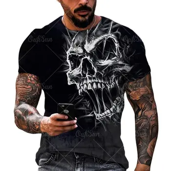 Винтажная мужская футболка с 3D-принтом 