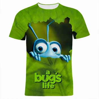 Новые футболки Disney A Bug's Life с Мультяшным Аниме 3D Принтом, Уличная Одежда Для Мужчин И Женщин, Модная Футболка Оверсайз Для мальчиков И девочек, Футболки, Топы