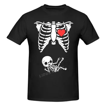 Забавный скелет, объявление о беременности, футболки для костюма XRay на Хэллоуин, графическая уличная одежда, футболки с короткими рукавами, подарки на день рождения, футболки