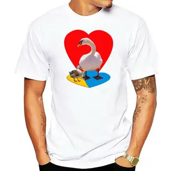 Мужская футболка Swan Duck Love с коротким рукавом Европейского размера S-3xl, Знаменитая мужская Аутентичная Весенне-Осенняя Уникальная рубашка