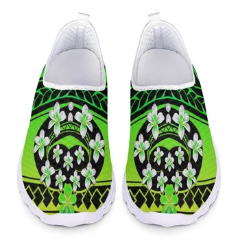 Популярная обувь Nopersonality Женская полинезийская обувь из сетки Frangipani для работы и фитнеса Удобная одежда Дышащая Мягкая Классическая