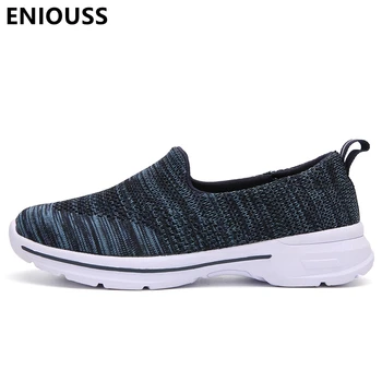 ENIOUSS 35-42, Модные женские летние повседневные туфли на плоской подошве из Flyweave, удобные дышащие женские уличные кроссовки