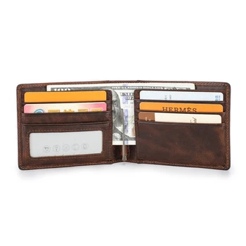 Мужской кожаный тонкий кошелек RFID Casual для денег, кошельки, совместимые с Airtag F3MD