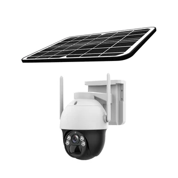 солнечная панель, PTZ ED4G, HD-камера, купольная IP-камера на весь день с разрешением 1080P, 360-градусная камера, Беспроводная батарея безопасности, наружное Водонепроницаемое видеонаблюдение