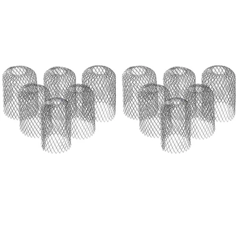12 Упаковок Защитного Кожуха Для Желоба 3-Дюймовый Расширяемый Алюминиевый Фильтр-Фильтр Для Защиты Водосточной Трубы Желоба От Засорения Листьями