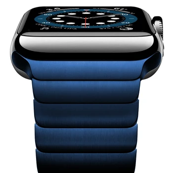 для Apple watch 7 8 9 45 мм 41 мм 6 44 мм 40 мм Ultra 2 49 мм ремешок 5 4 se ремешок iwatch 3 42 мм 38 м браслет ремешки из нержавеющей стали синий
