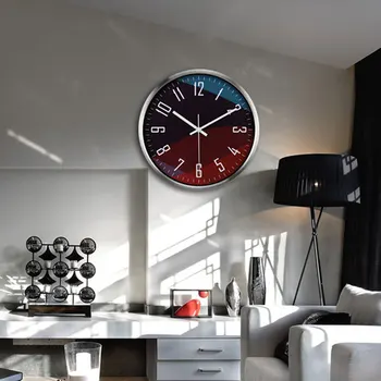 Индивидуальные Креативные Металлические настенные часы European Home Без звука, Вторая Развертка, Кварцевые часы, Круглые Украшения для гостиной и спальни