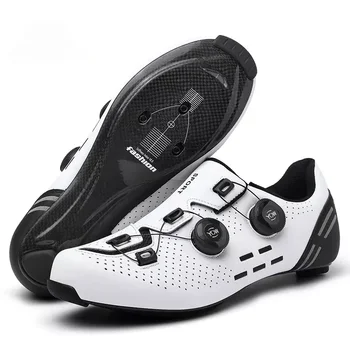 Новая профессия Man Speed Bicycle Shoes Мужские Карбоновые Шоссейные плоские педали Обувь для гоночного велосипеда Женская Велосипедная обувь Кроссовки для шоссейного велосипеда