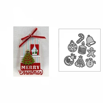 2023 Новый Рождественский Колокольчик, елка, снеговик, металлические трафареты для резки бумаги для скрапбукинга, тиснения, Поздравительные открытки, изготовление украшений для фотографий
