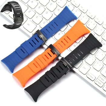 Цветной силиконовый мягкий ремешок для часов Резиновый ремешок Подходит для SUUNTO Core Мужские спортивные водонепроницаемые аксессуары для браслетов