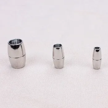 10 шт./лот магнитные застежки 3/5/7/8 мм для кожаных браслетов с серебряным покрытием на магнитной застежке