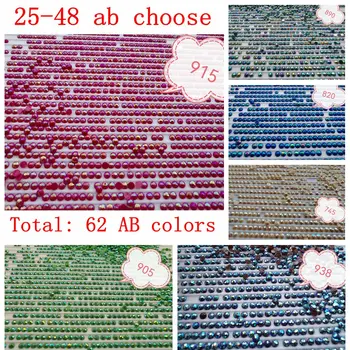 Круглые сверла ab с бриллиантами 62 цвета для алмазной росписи своими руками со сменным бриллиантом (на выбор 25-48 цветов)