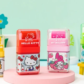 Роликовый ластик Sanrio Hello Kitty Mymelody Студенческий двусторонний ластик Мультяшные Милые Креативные школьные канцелярские принадлежности для детей