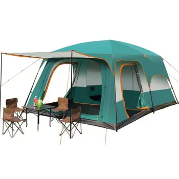 Наружная ветрозащитная семейная палатка для кемпинга, портативная палатка для походов