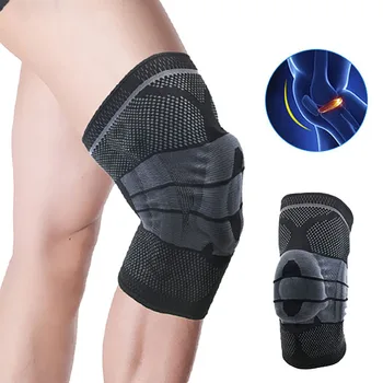 GOBYGO 1 шт. наколенники для защиты от артрита колена Силиконовая пружина для фитнеса Баскетбол Футбол Волейбол Защитное снаряжение