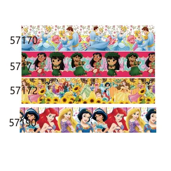 Тканевые ленты Disney 10 ярдов с изображением принцессы для бантов, свадебной упаковки подарков, швейных принадлежностей и поделок