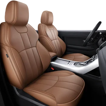 Автомобильные аксессуары по индивидуальному заказу, чехлы только для двух передних сидений, кожа высшего качества, специально предназначенная для сидений водителя и пассажира