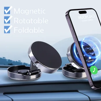 Магнитный держатель телефона, крепление для вентиляционного отверстия GPS, Магнитная подставка для мобильного телефона, Портативная складная автомобильная мобильная подставка для Xiaomi iPhone 13