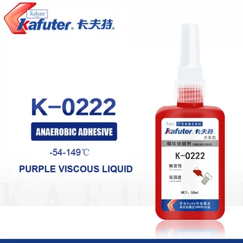 Средство для фиксации резьбы Kafuter K-0222 Малопрочный герметик для фиксации резьбы, анаэробный клей, съемный 50 мл ниже M12