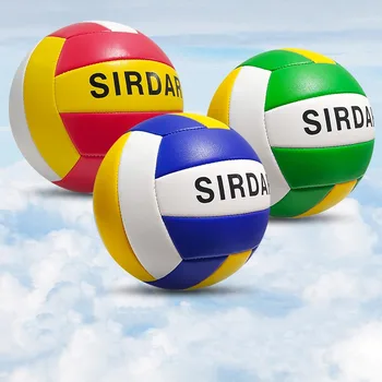 Профессиональный волейбольный мяч из полиуретана 5 размеров, прочный тренировочный мяч для игры в пляжный волейбол, сшитый машинным способом, износостойкий