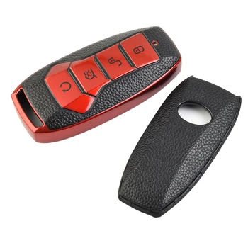 Чехол для ключей от автомобиля, брелок, черный ABS, карбоновый стиль для ATTO 3, чехол для дистанционного ключа, Аксессуары для Автокресла