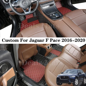 Автомобильные коврики для Jaguar F Pace 2016-2020 Ковры на заказ из водонепроницаемой кожи Аксессуары для ковров
