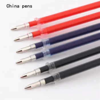Высококачественная гелевая ручка для заправки черных синих красных чернил, картридж с чернилами 0,5 мм, канцелярские принадлежности для школьников