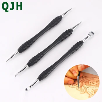 QJH Высококачественный набор инструментов для тиснения по краю кожи, ручной инструмент для рисования 