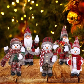 Забавный Рождественский подарок Электрическая музыка Кукла Санта-Клауса Игрушка в виде Снеговика для детей Украшения для Рождественской елки Подарки для детей