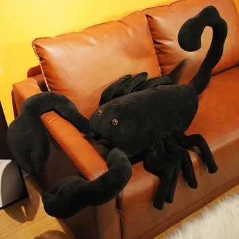 Скорпион, Пушистые, похожие на Льва Мягкие игрушки, имитирующие плюшевых хитрых игрушек, большой размер, настоящая подушка в виде Скорпиона, детская игрушка