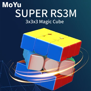 MoYu 2022 Super RS3M Maglev 3x3 Магнитный Волшебный Куб 2021 3 ×3 Профессиональная Скоростная Головоломка 3x3 Игрушки-Непоседы для Детей Дропшиппинг