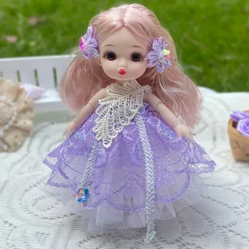 17 см Милая модная кукла с одеждой и обувью, подвижная, 13 суставов, милое личико, подарок для девочек на день рождения, детские игрушки, куклы-принцессы