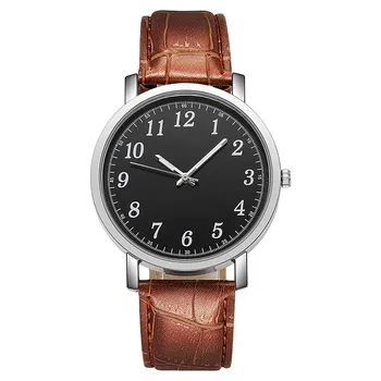 Мужские часы 2022 Роскошный Модный Дизайн Кожаные Часы Цифровые Кварцевые Темпераментные Мужские Часы Подарок Montre Homme Relogio Masculino