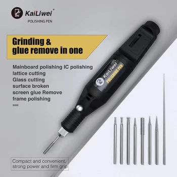 Kailiwei Интеллектуальная шлифовальная ручка для удаления клея Электрическая дрель Шлифовальный станок Гравировальный станок Материнская плата Процессор IC Полировка