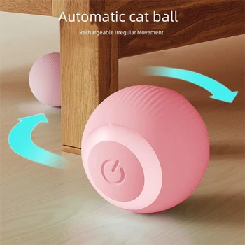 Умные игрушки для кошек, Автоматический катящийся мяч, Электрические Игрушки для кошек, Интерактивные Для обучения кошек, Самодвижущиеся игрушки для котенка, Аксессуары для домашних животных