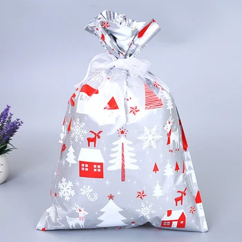 Пакеты для рождественских подарков, милые пакеты для подарков разных стилей, подарочная упаковка, сувениры для рождественских праздников, пакет для конфет с лентами