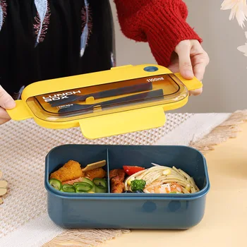 Ланч-бокс с пластиковой изоляцией Портативная Микроволновая печь для студентов и взрослых Офисный Японский Бенто-ланч-бокс Sac A Lunch Enfant