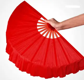 41 см Однотонные черно-красные складные Ручные вентиляторы для танцевальных представлений, сувениров и украшений для свадебной вечеринки