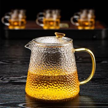 Высококачественный Термостойкий Стеклянный чайник Китайская чайная посуда кунг-фу Чайный Сервиз Пуэр Чайник Кофейный Стеклянный горшок Удобный Офисный чайник