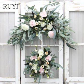 Новый продукт RUYI, перемычка из листьев ивы, имитация искусственного цветка, растения, макет дома, отеля, украшение для свадьбы, Рождественской вечеринки