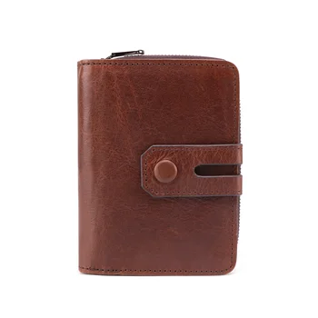 2020 RFID Мужской кошелек, модные сумки, Портмоне из натуральной кожи, мужской деловой держатель для кредитных карт, кошельки большой емкости