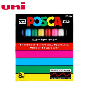 Набор фломастеров UNI POSCA PC-3M Paint Pen POP Рекламный плакат, граффити, Ручка для заметок, Ручная роспись, Товары для рукоделия Caneta