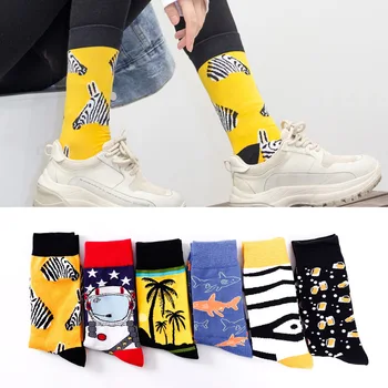 2021 осенне-зимние новые модные носки в японском стиле харадзюку, креативные хлопчатобумажные носки, пара носков-трубочек, чулки
