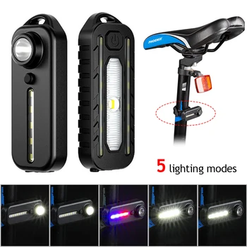 USB Перезаряжаемый светодиодный наплечный тактический полицейский фонарик с зажимом, фонарь для велосипеда, сигнальная лампа для шлема, наружная лампа