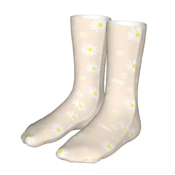 Модные носки Мужские женские Crazy Daisy Цветочные носки Носки для скейтборда Весна Лето Осень Зима