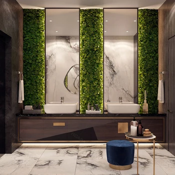 Туалетный столик в ванной комнате из нержавеющей стали в роскошном стиле 2021 года со светодиодным зеркалом