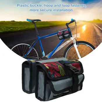 Рама Передняя Головка Верхняя сумка для трубки Двойная сумка из ткани Оксфорд 600D Светоотражающая полоса Велосипедная Рама Корзины Сумка для велосипедной стойки